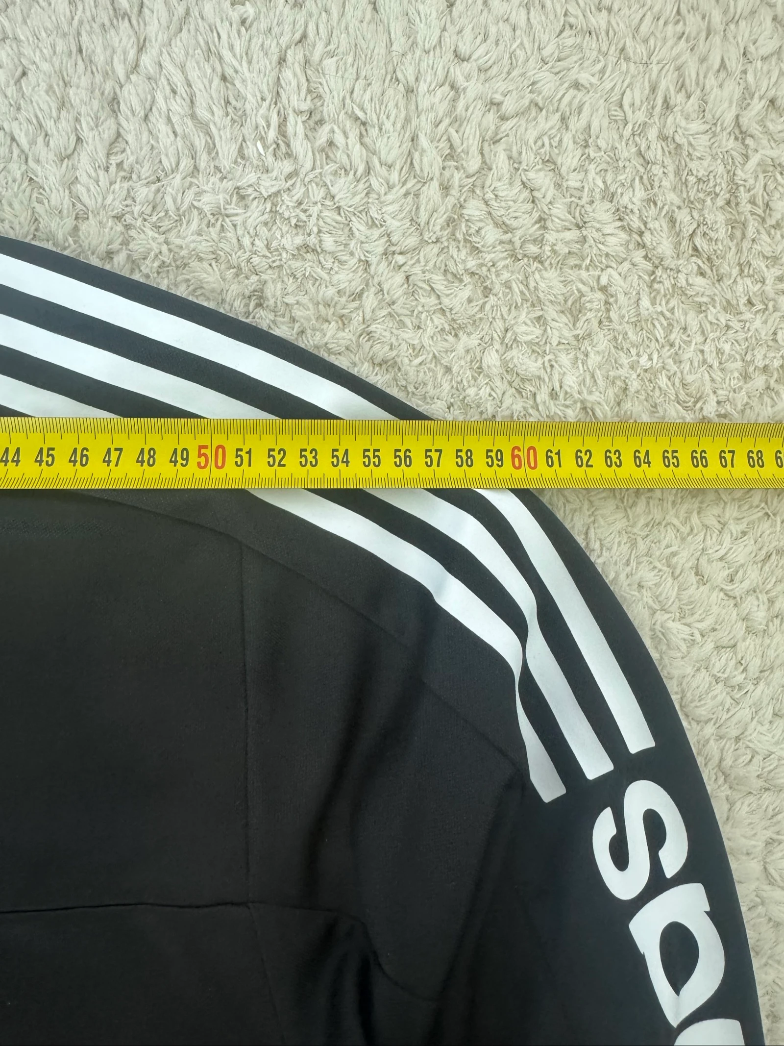 Adidas Track Jacket Black Logo Sleeve Full Zip Sportswear 3 Stripes Men’s L – photo 9